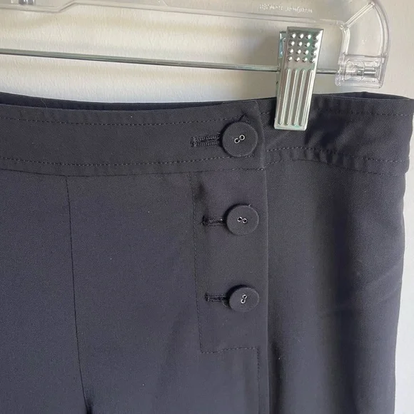 Etcetera Dress Pants Slacks Black Business Casual Buttons Size 2 (J) - Picture 2 of 6